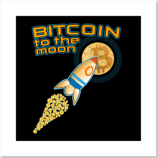 Bitcoin - To the Moon Posters and Art